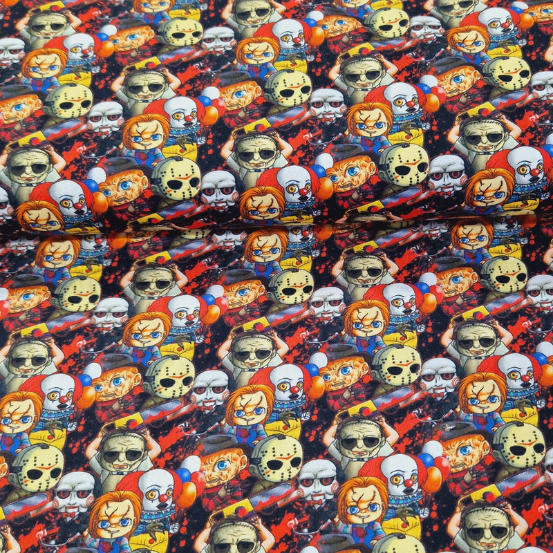 Digital Cotton Print - Halloween Horror Movies - The Fabric Counter