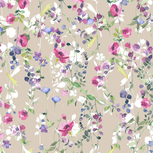 Digital Print Linen Cotton Canvas - Country Floral - The Fabric Counter