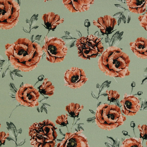 Digital Print Linen Cotton Canvas - Floral - The Fabric Counter