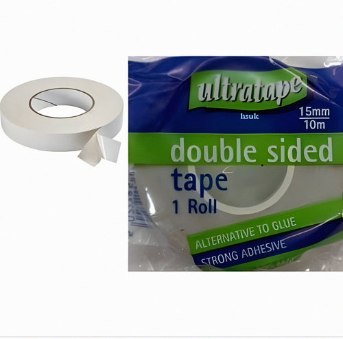 Double Sided Sticky Tape 15mm x 10m - The Fabric Counter