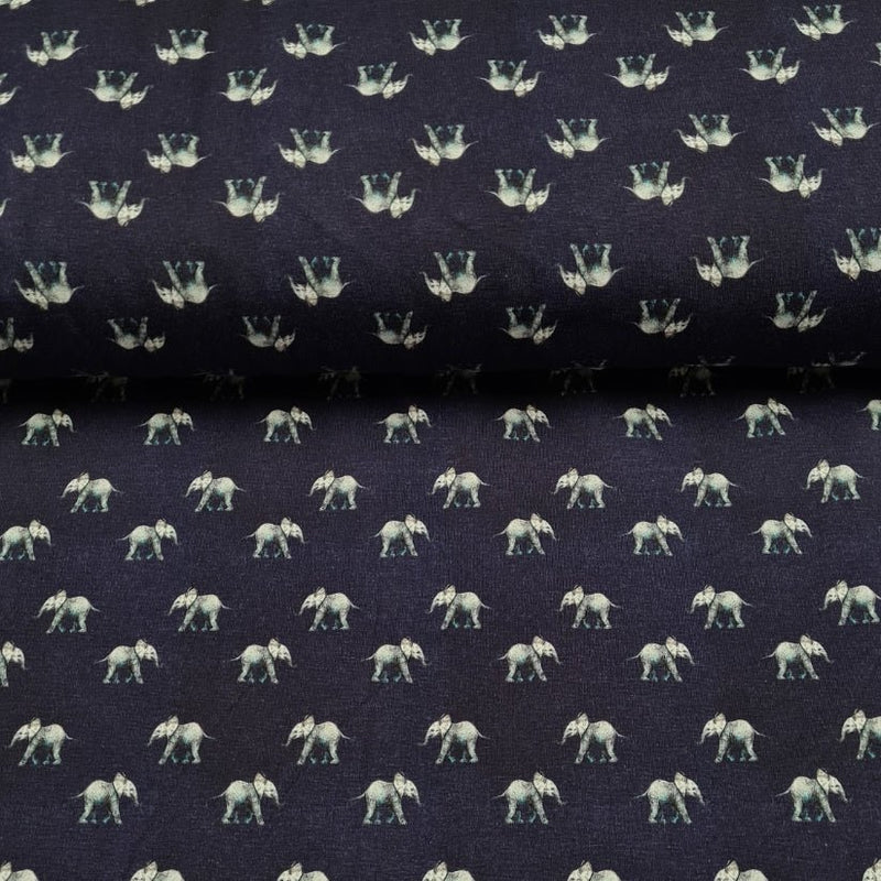 Elephant - Cotton Jersey - The Fabric Counter