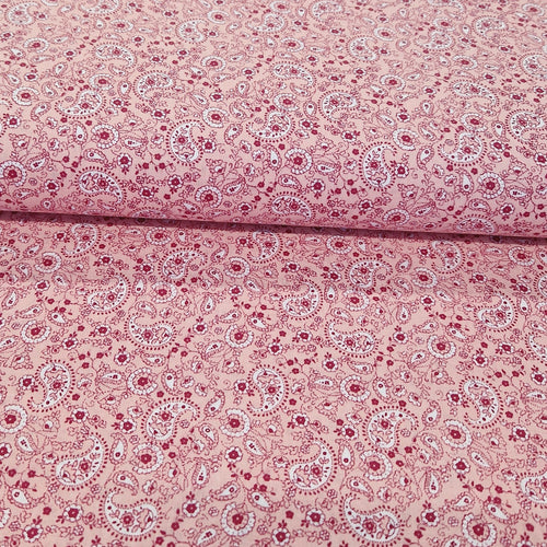 *FIVER FRIDAY* 100% Cotton - Pink Paisley - The Fabric Counter