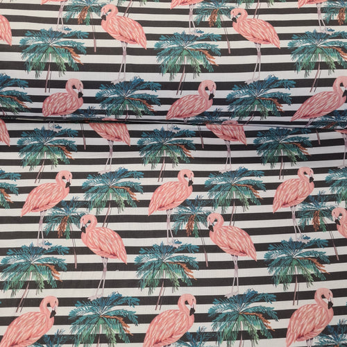 Flamingo Digital Cotton Print - The Fabric Counter