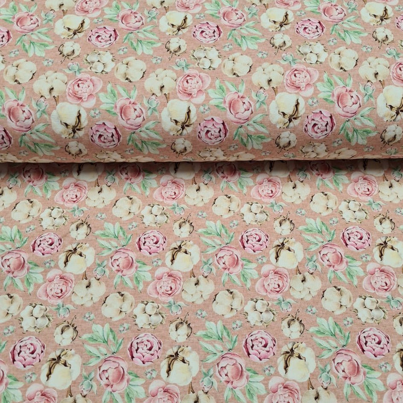 Floral cotton shop jersey fabric