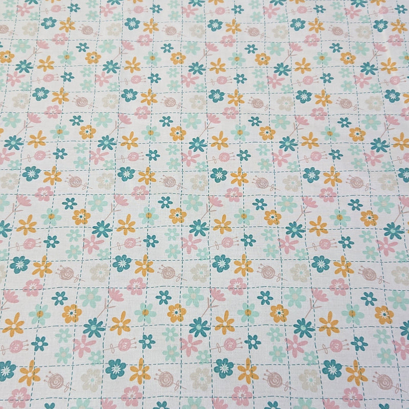 Flower Cotton Print - The Fabric Counter