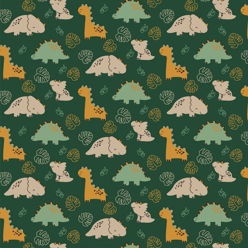 French Terry Cotton Jersey - Dinosaur - The Fabric Counter
