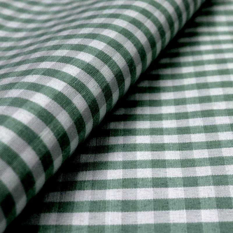 Gingham Check - Dark Green (54" wide) - The Fabric Counter