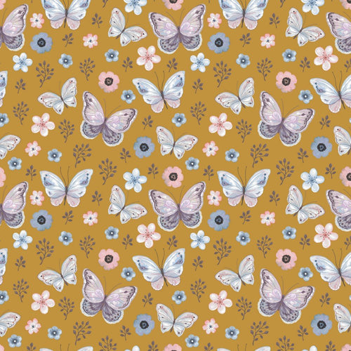 GOTS Organic Cotton Jersey - Butterfly - The Fabric Counter