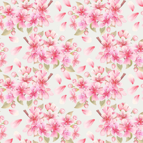 GOTS Organic Cotton Jersey - Cherry Blossom - The Fabric Counter