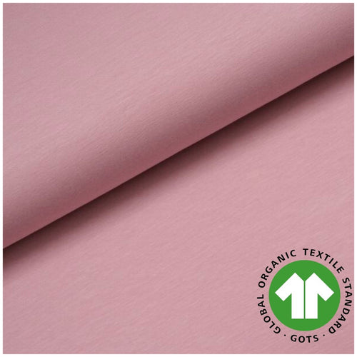 GOTS Organic Cotton Jersey - Dark Old Pink - The Fabric Counter