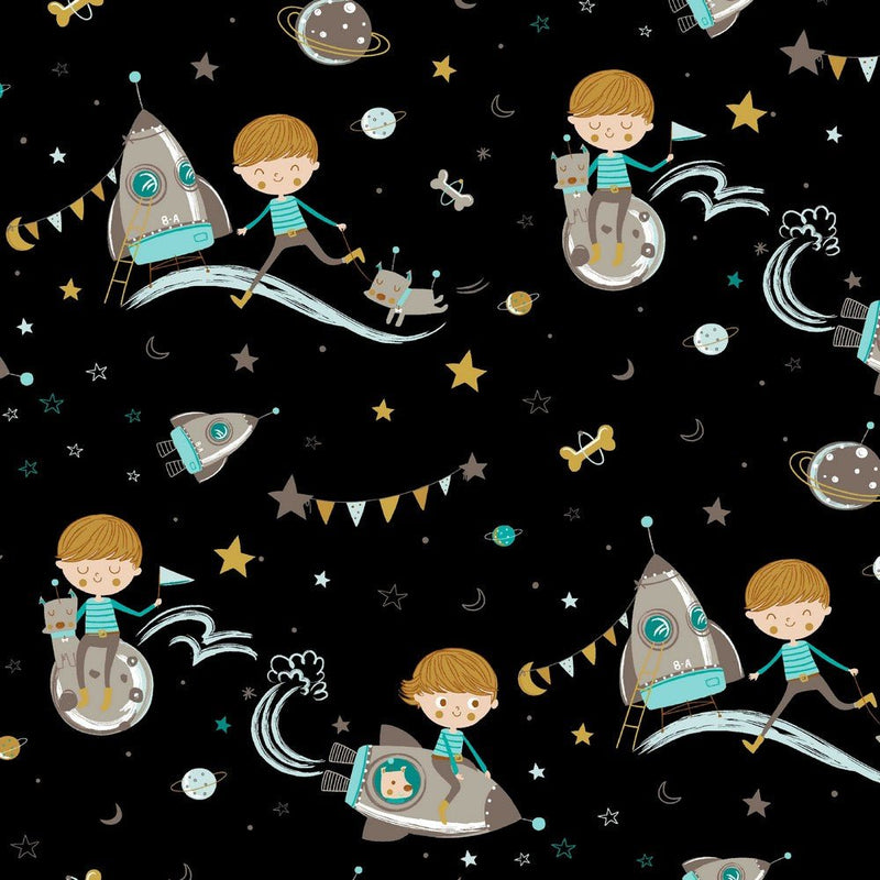 GOTS Organic Cotton - Space - The Fabric Counter
