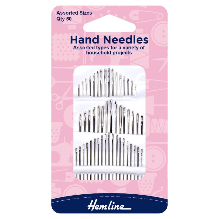 Hand Sewing Needles - Household Assorted 50 pcs - The Fabric Counter