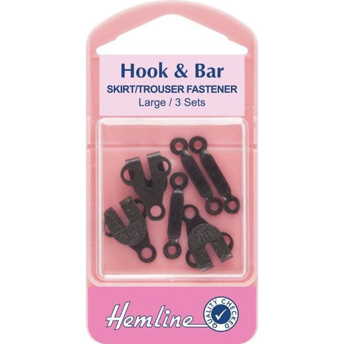 Hook and Bar - Black (Large) - The Fabric Counter