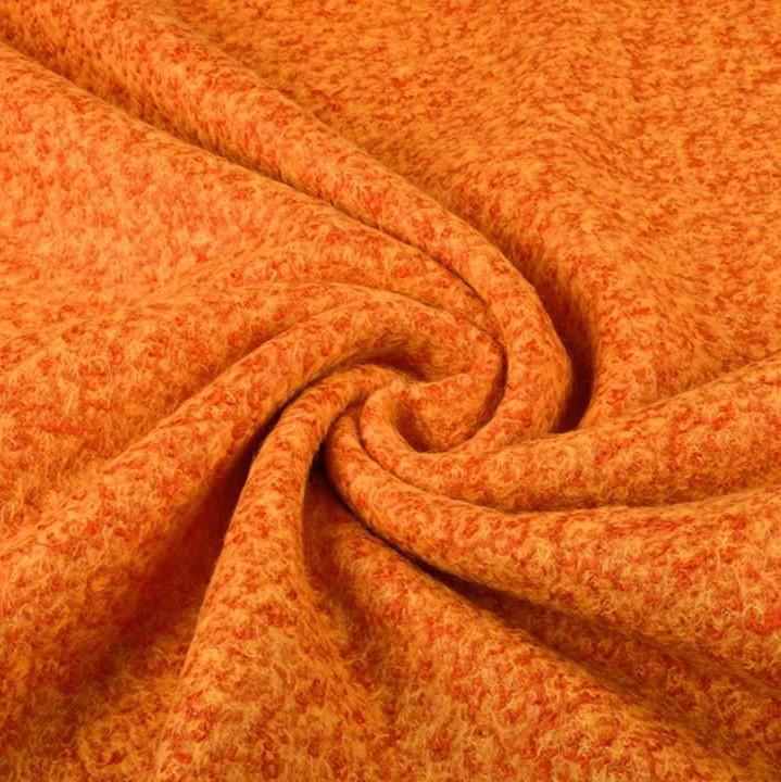Lanzo Wool Mix - Orange - The Fabric Counter