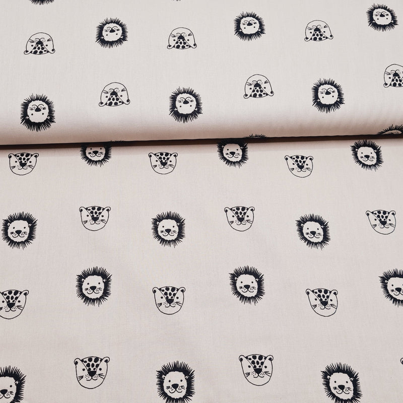 Lion & Leopard - GOTS Organic Cotton - The Fabric Counter