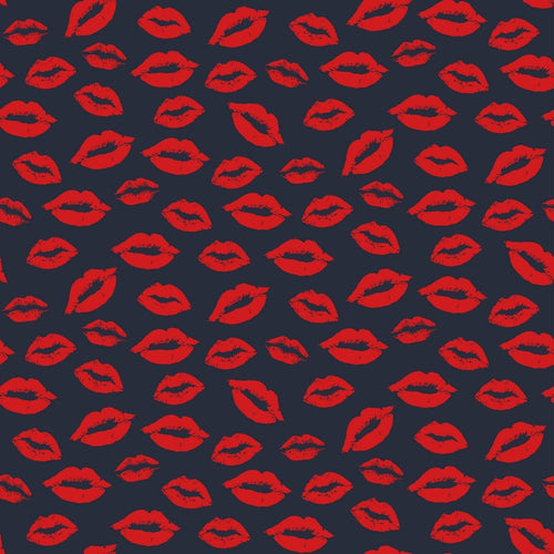 Lips - Cotton Print - The Fabric Counter