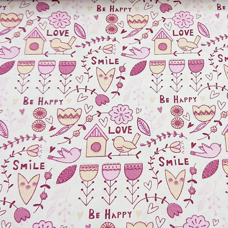 Love Bird Cotton Print - The Fabric Counter