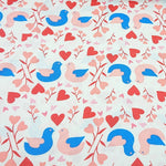 Love Birds - Printed Jersey - The Fabric Counter