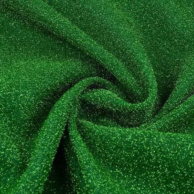 Lurex Knit - Green - The Fabric Counter