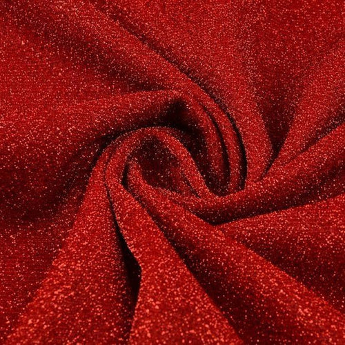 Lurex Knit - Red - The Fabric Counter