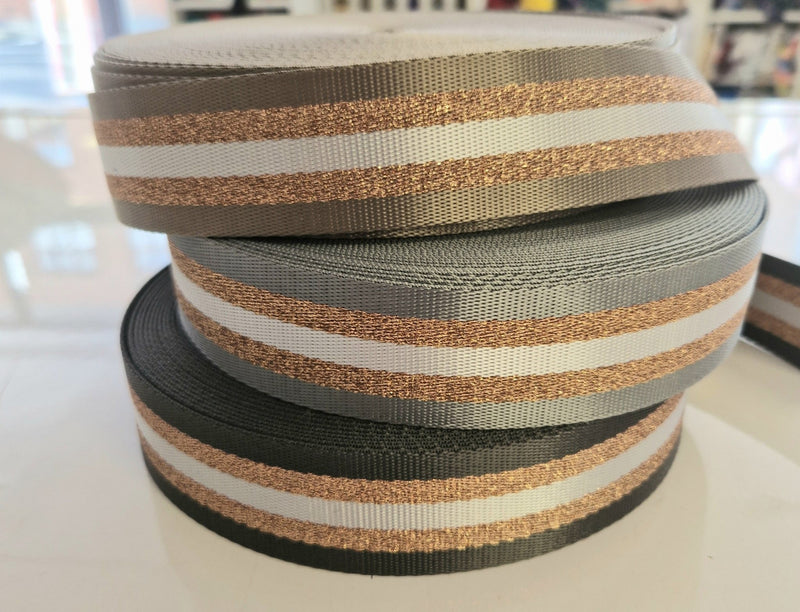 Lurex Webbing (3 Colourways Available) - The Fabric Counter