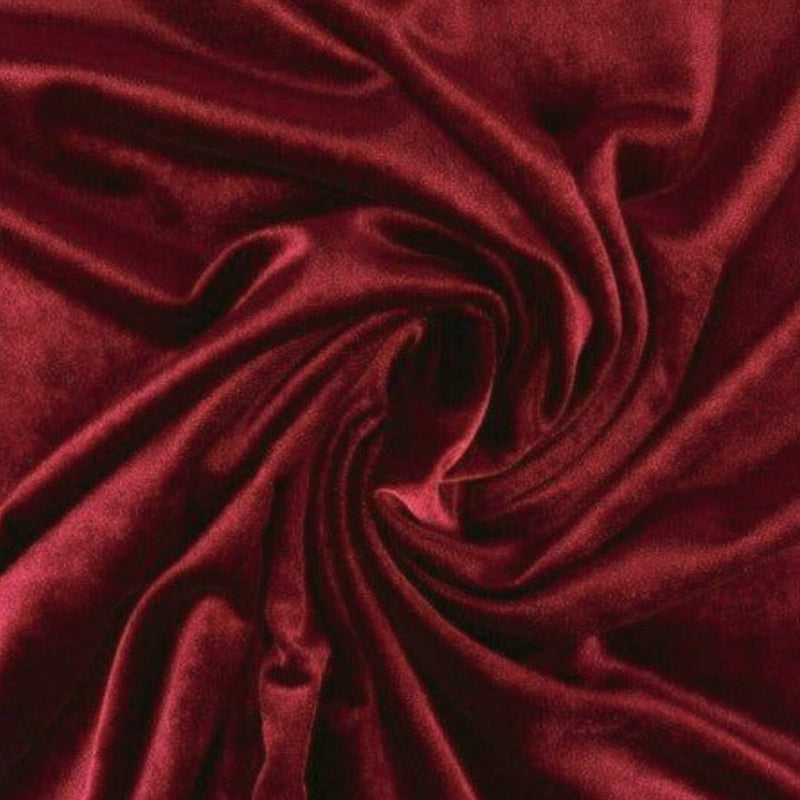 Luxury Velvet - Red Wine - The Fabric Counter