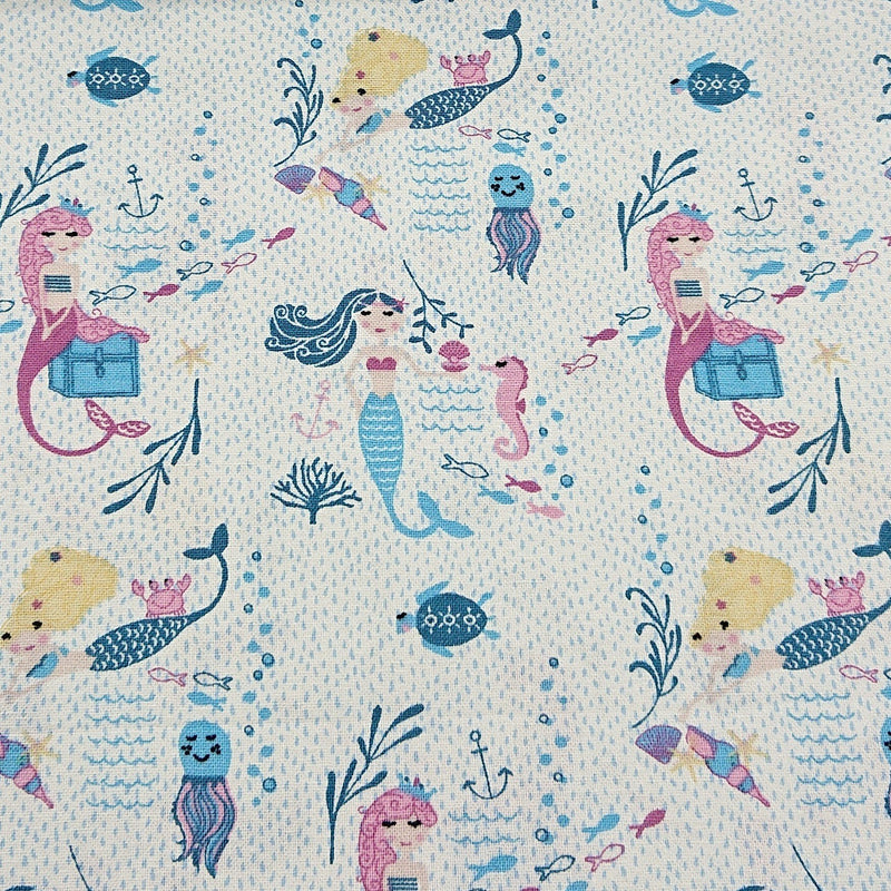 Mermaid Cotton Print - The Fabric Counter