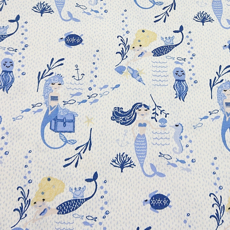 Mermaid Cotton Print - The Fabric Counter