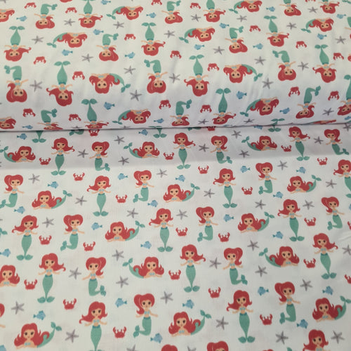 Mermaid Digital Cotton Print - The Fabric Counter