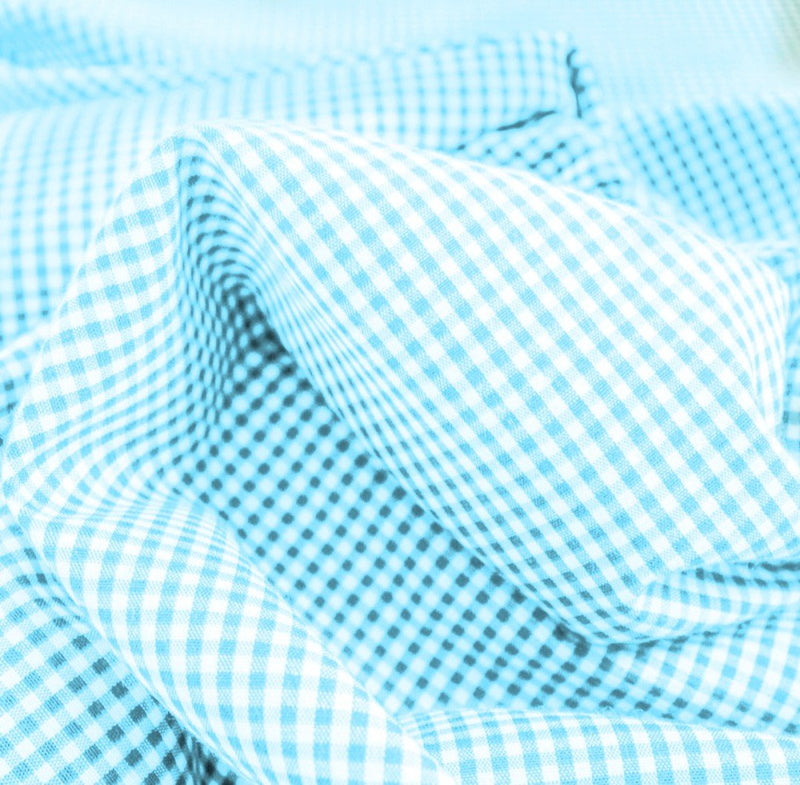Mini Gingham Check - Sky Blue (54" wide) - The Fabric Counter