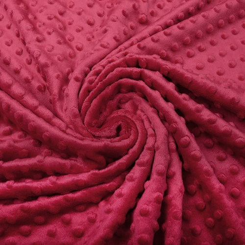 Minky - Deep Red - The Fabric Counter