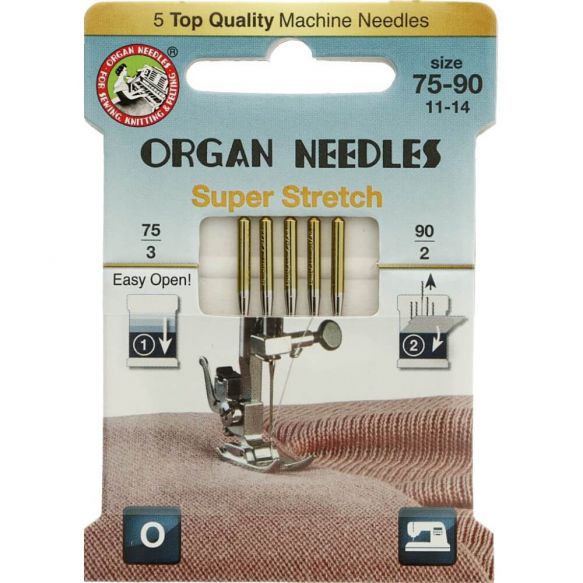 Organ Machine Needles: Super Stretch Assorted - The Fabric Counter