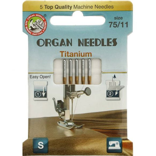 Organ Machine Needles: Titanium 75/11 - The Fabric Counter