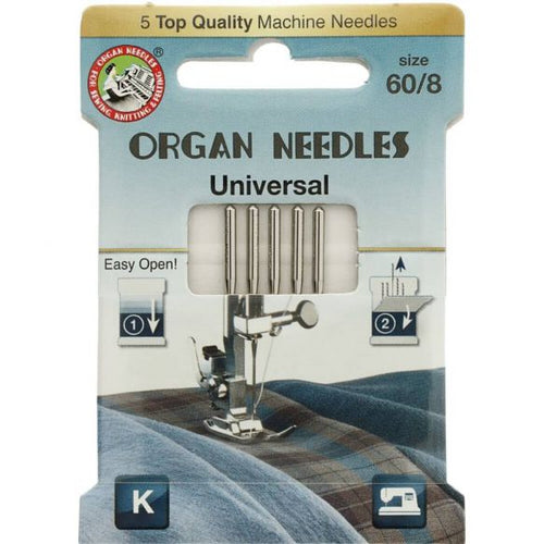 Organ Machine Needles: Universal 60/8 - The Fabric Counter