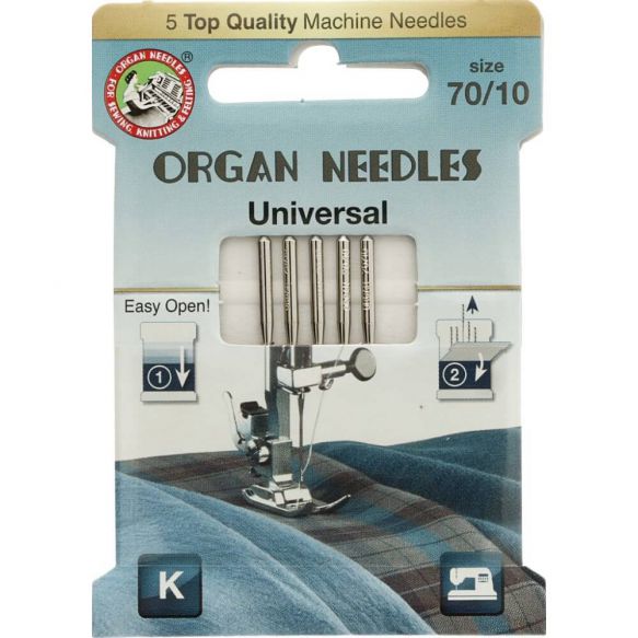 Organ Machine Needles: Universal 70/10 - The Fabric Counter