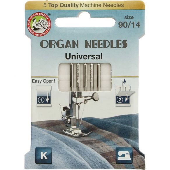 Organ Machine Needles: Universal 90/14 - The Fabric Counter
