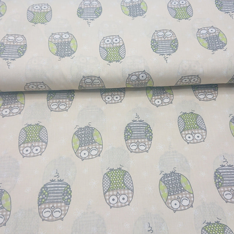 Owl Cotton Print - The Fabric Counter