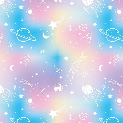 Pastel Galaxy Digital Cotton Print - The Fabric Counter