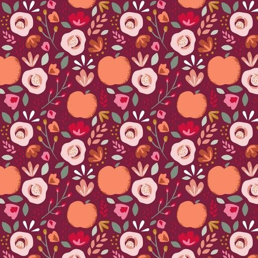 Peachy - Cotton Print - The Fabric Counter