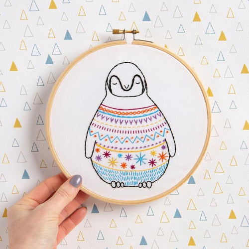 Penguin Embroidery Kit - The Fabric Counter