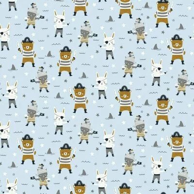 Pirate Bears - Cotton Print - The Fabric Counter