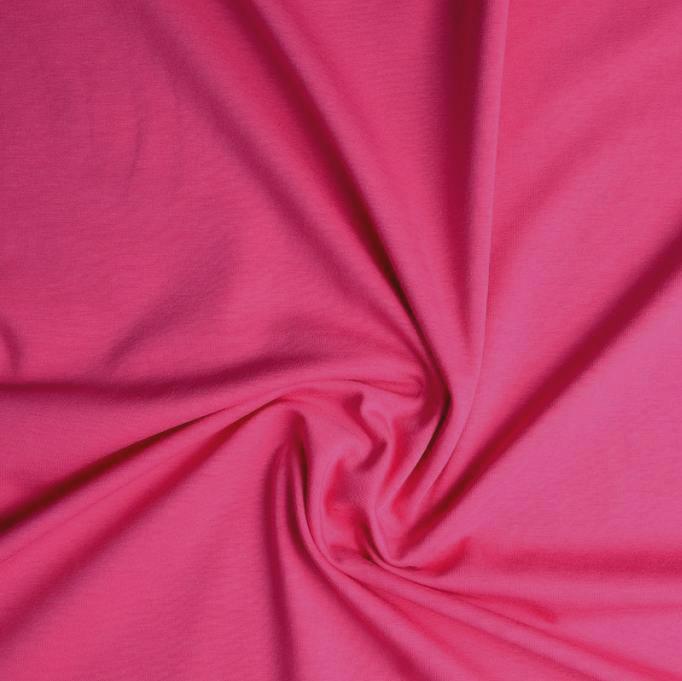 Plain Cotton Jersey - Cerise - The Fabric Counter