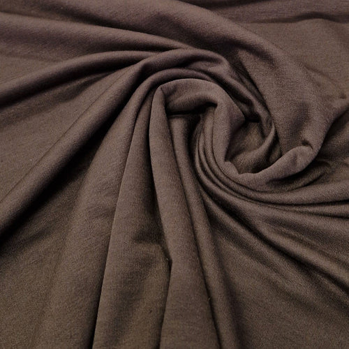 Plain Loopback Jersey - Brown - The Fabric Counter