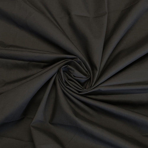 Plain Polycotton - Black - The Fabric Counter