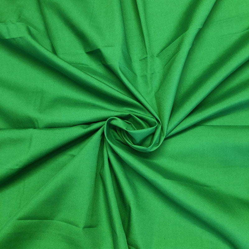 Plain Polycotton - Grass Green - The Fabric Counter