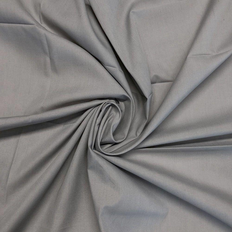 Plain Polycotton - Grey - The Fabric Counter