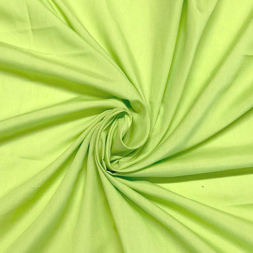 Plain Polycotton - Lime - The Fabric Counter
