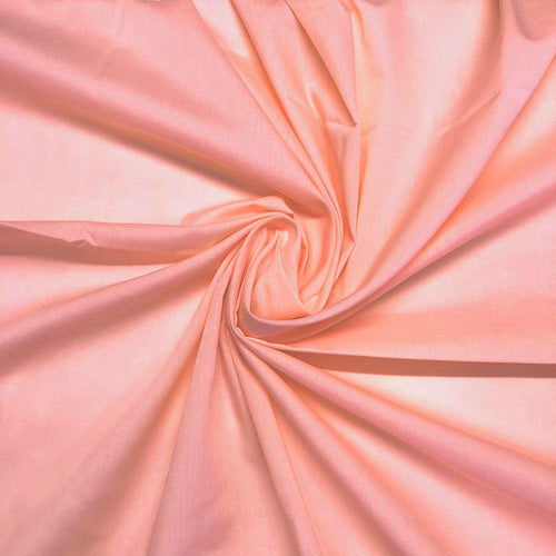 Plain Polycotton - Peach - The Fabric Counter