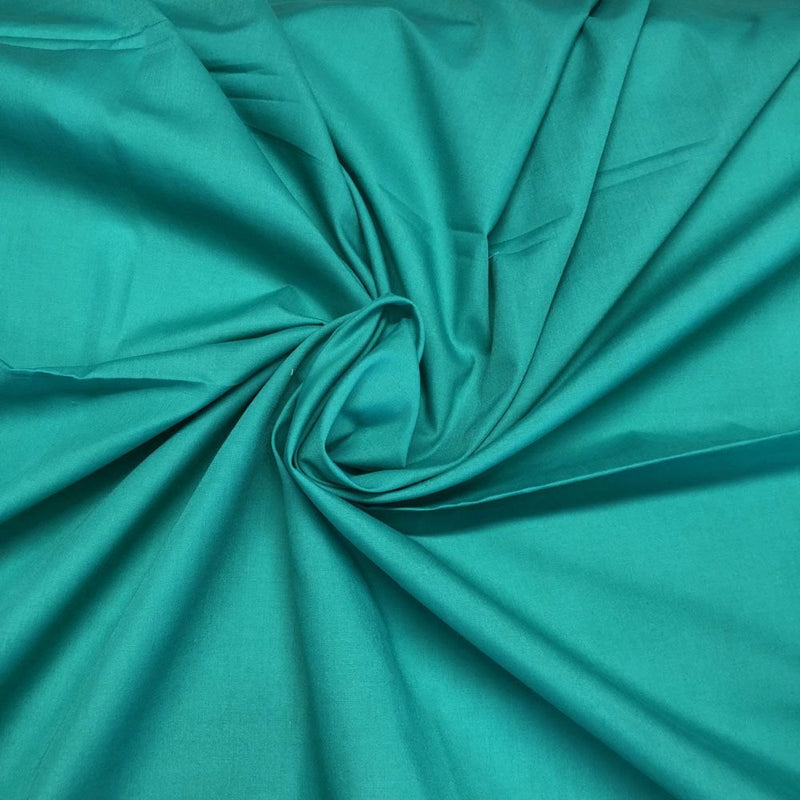 Plain Polycotton - Teal Green - The Fabric Counter