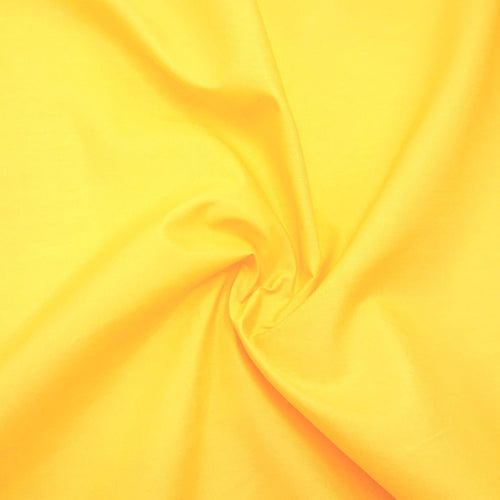 Plain Polycotton - Yellow - The Fabric Counter
